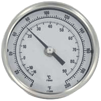 Dwyer Long Reach Bimetal Thermometer, Series BTLRN